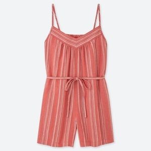Uniqlo | Orange Linen Blend Romper